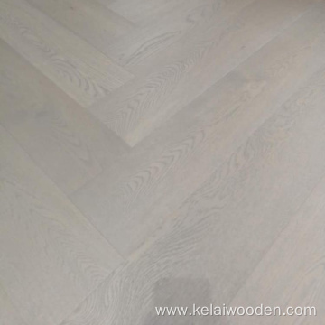 light gray natural color herringbone parquet oak flooring